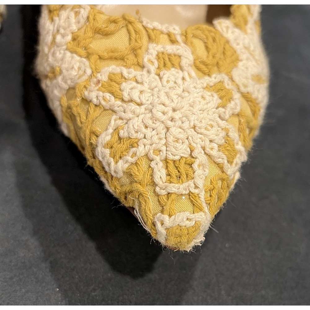 Sam Edelman Hazel Crocheted Stiletto Pumps Desert Sun Ivory 7.5 - Picture 12 of 12